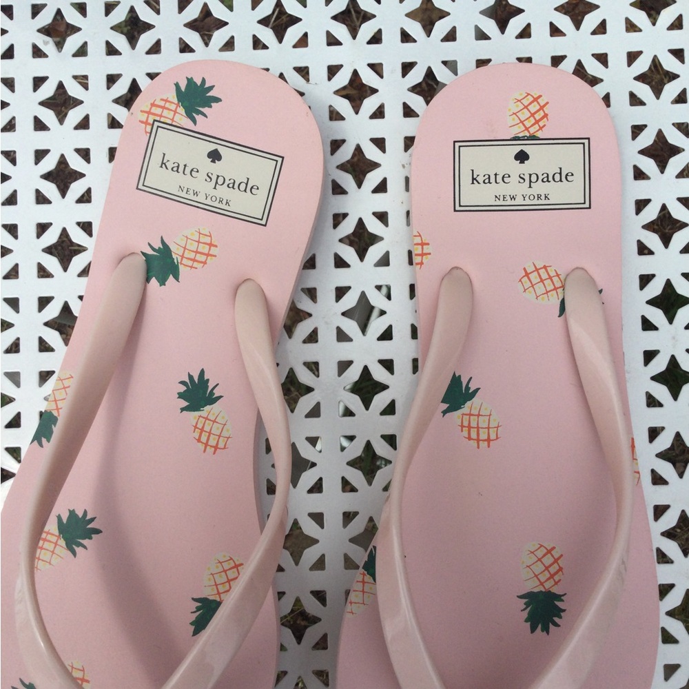 Kate Spade Pineapple Fiji Thong Flip Flops Sandals 7 - Picture 3 of 6